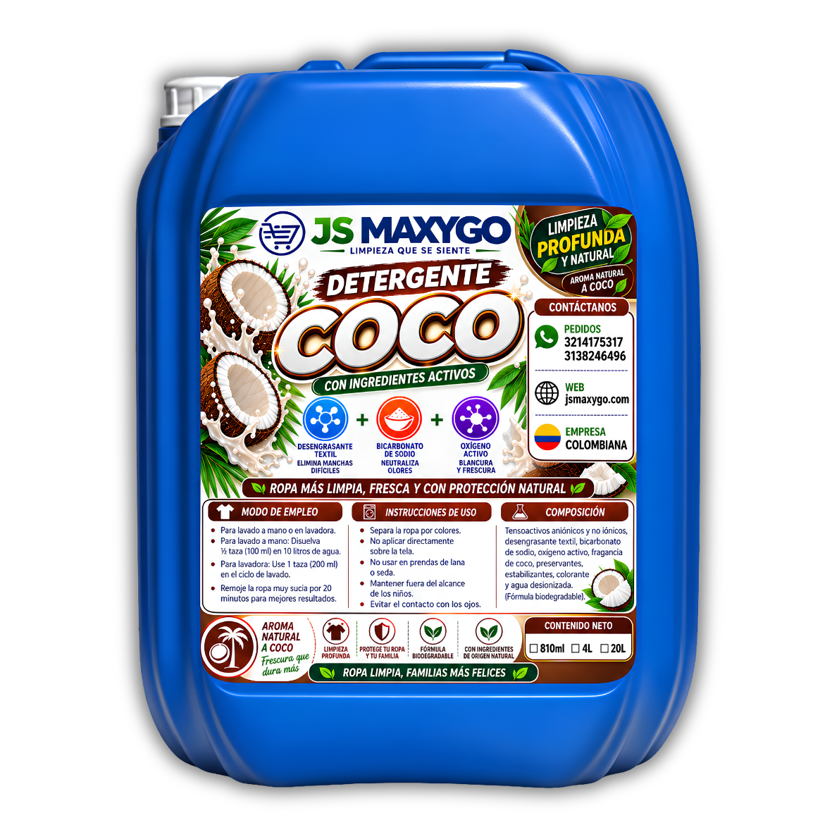 Detergente Coco Lavadora