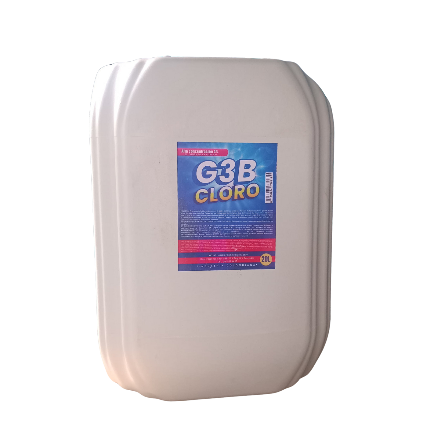 Clorox Blanqueador Garrafa 20Ltrs