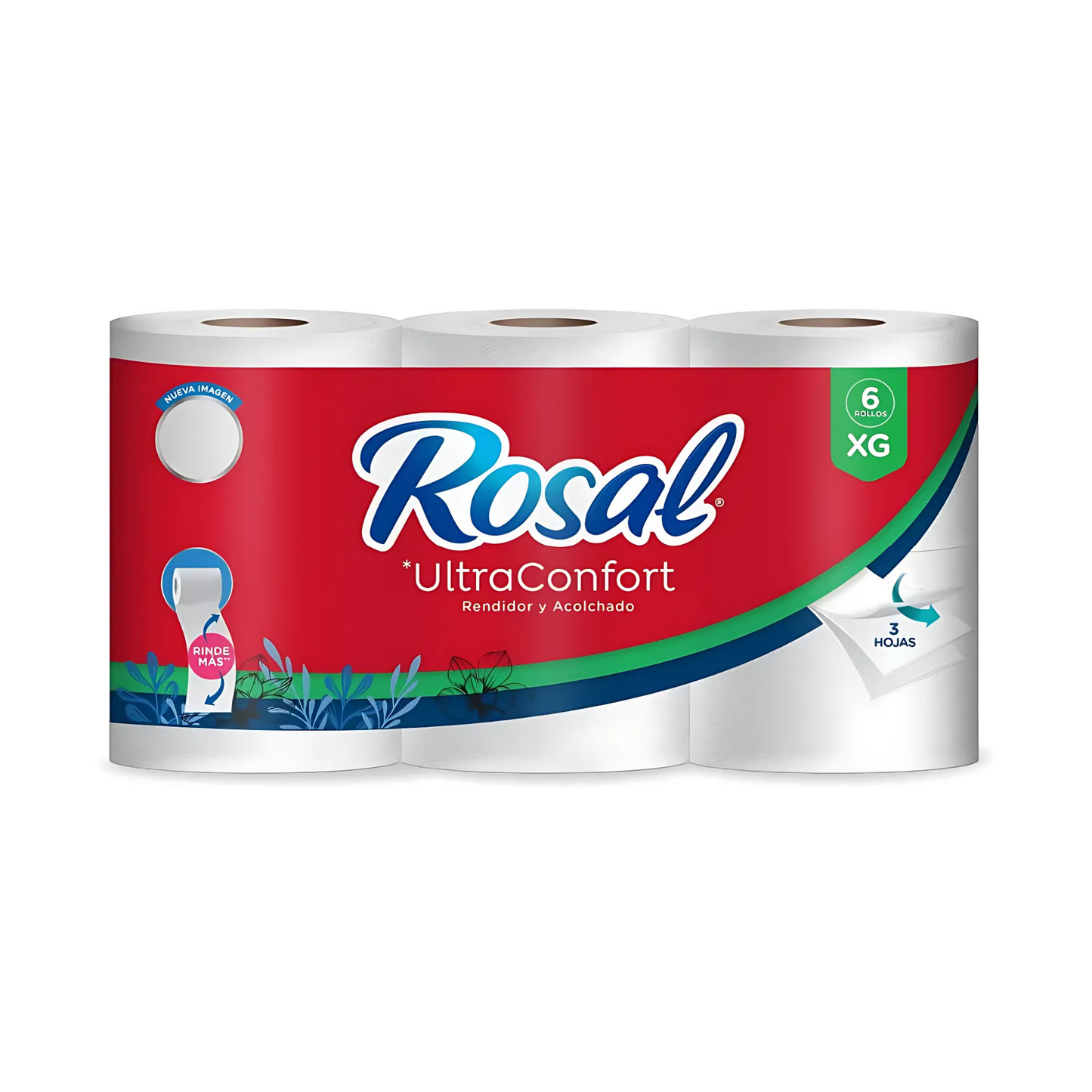 PAPEL HIGIENICO ROSAL XG 25M 6 ROLLOS