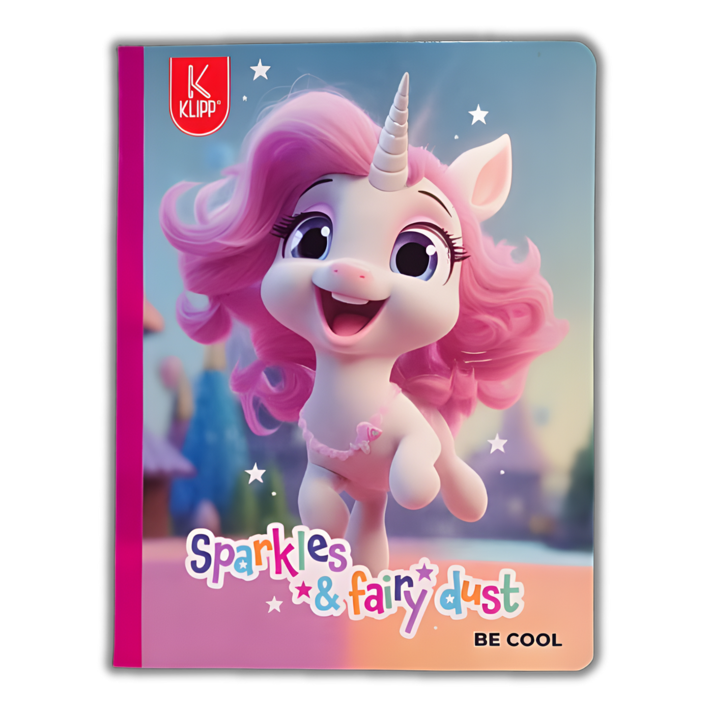 Cuaderno Cosido Niña Rallado Stiker 100 Hojas