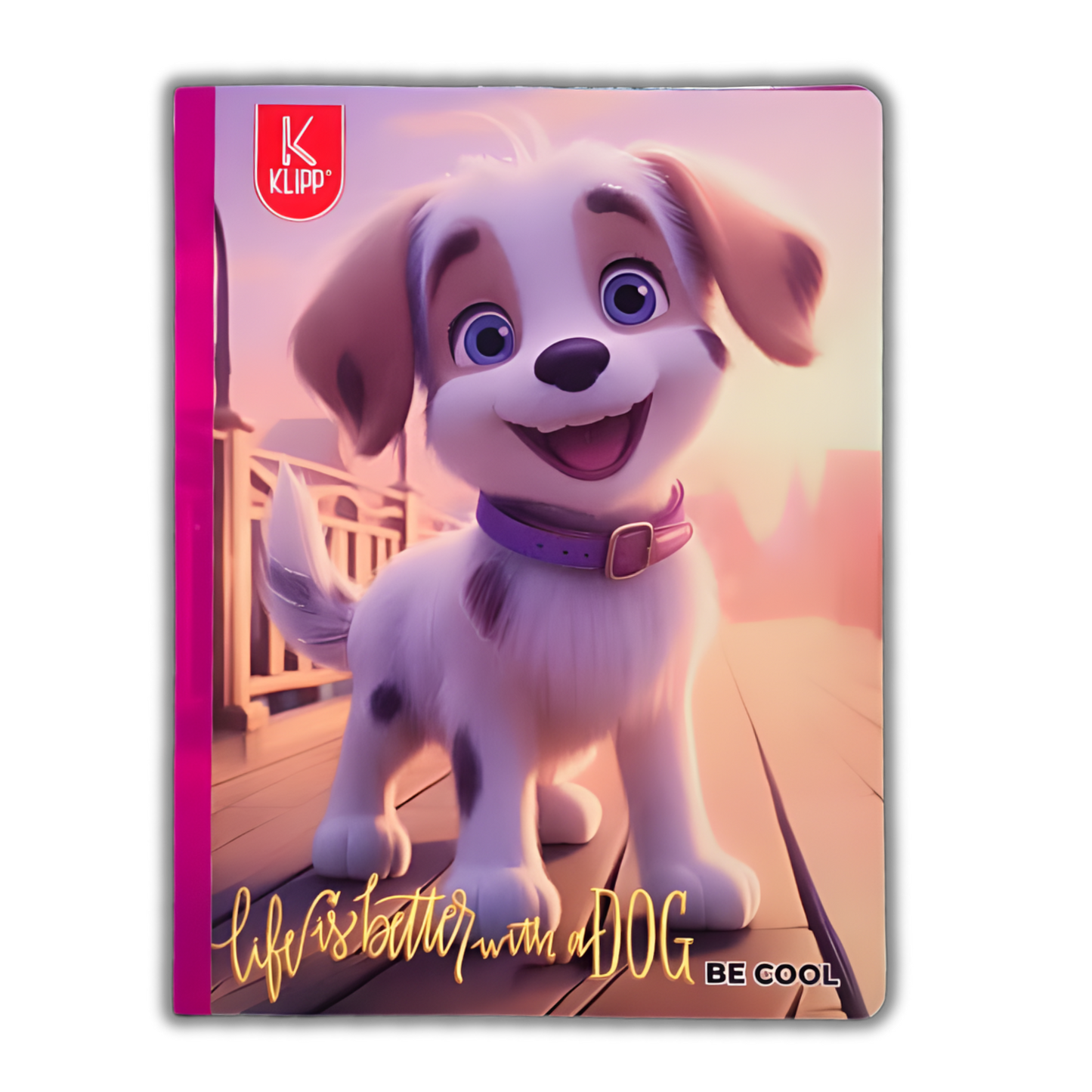 Cuaderno Cosido Niña Rallado Stiker 50 Hojas