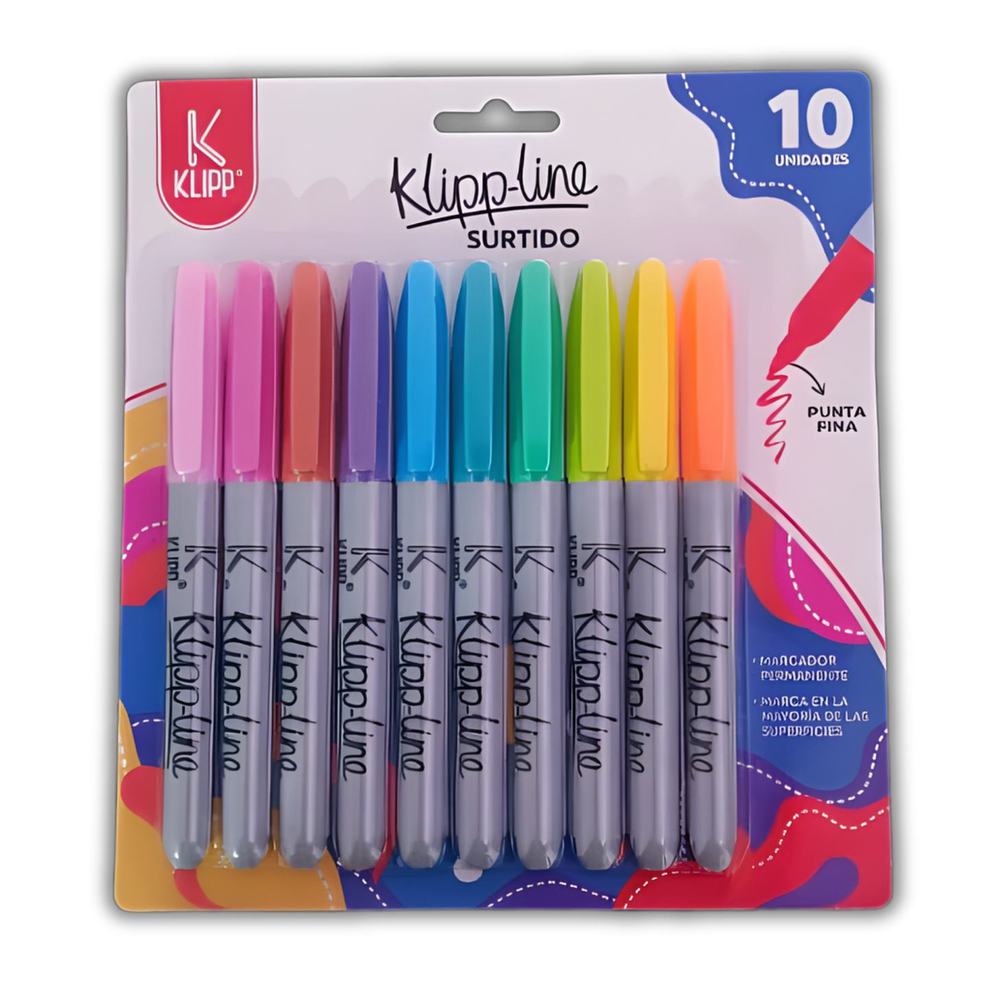 Marcador Punta Fina x10 Und