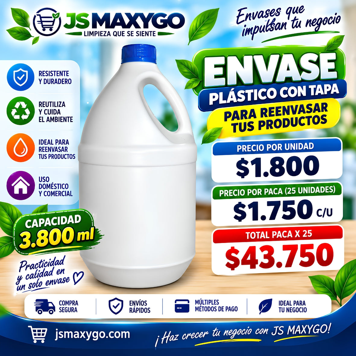 Envase Galon 3.800ml
