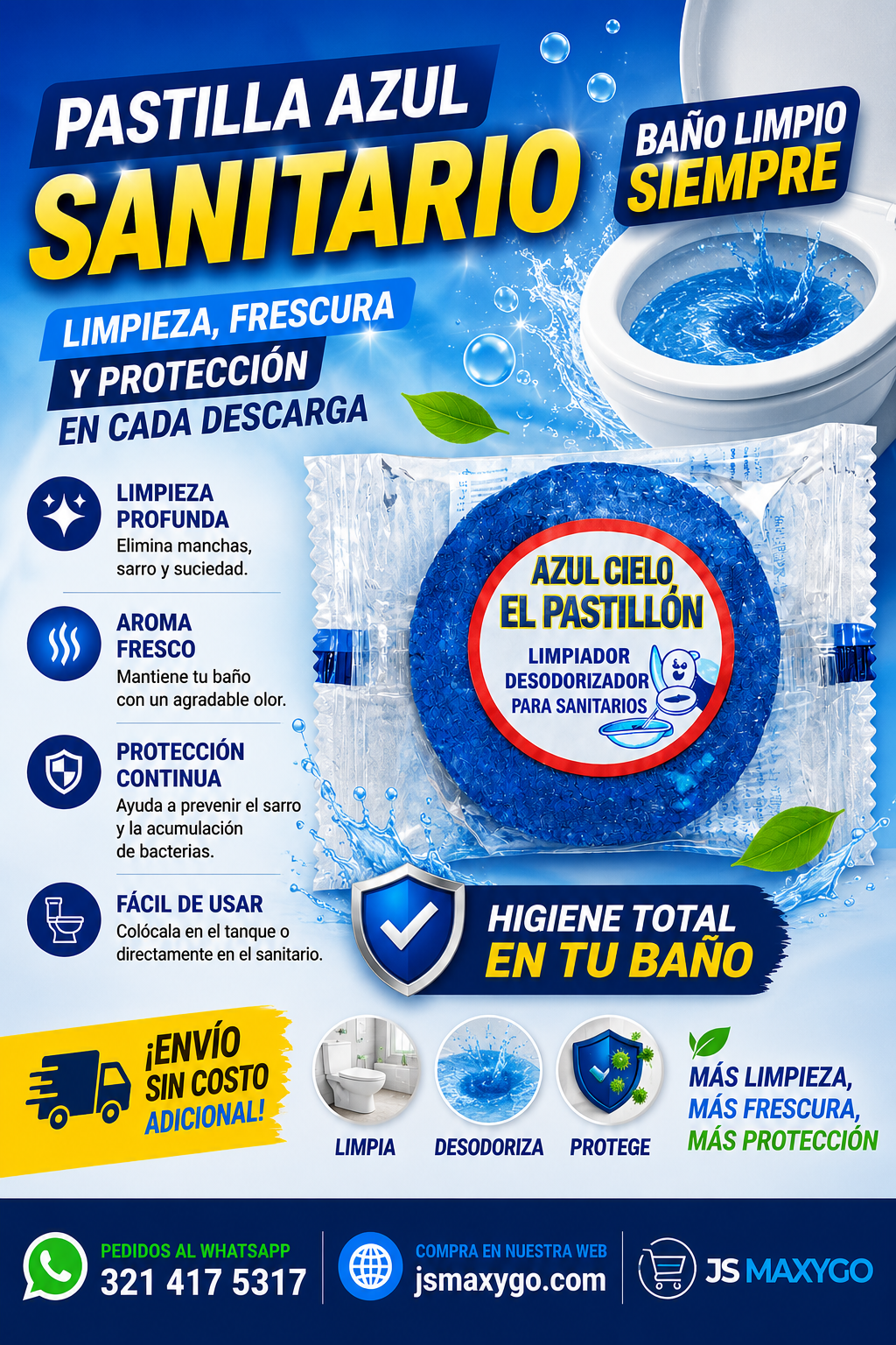 Pastilla Azul Sanitario