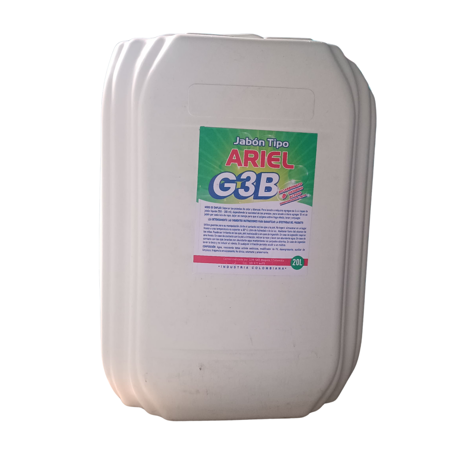 Jabón Tipo Ariel Líquido Garrafa 20Ltr