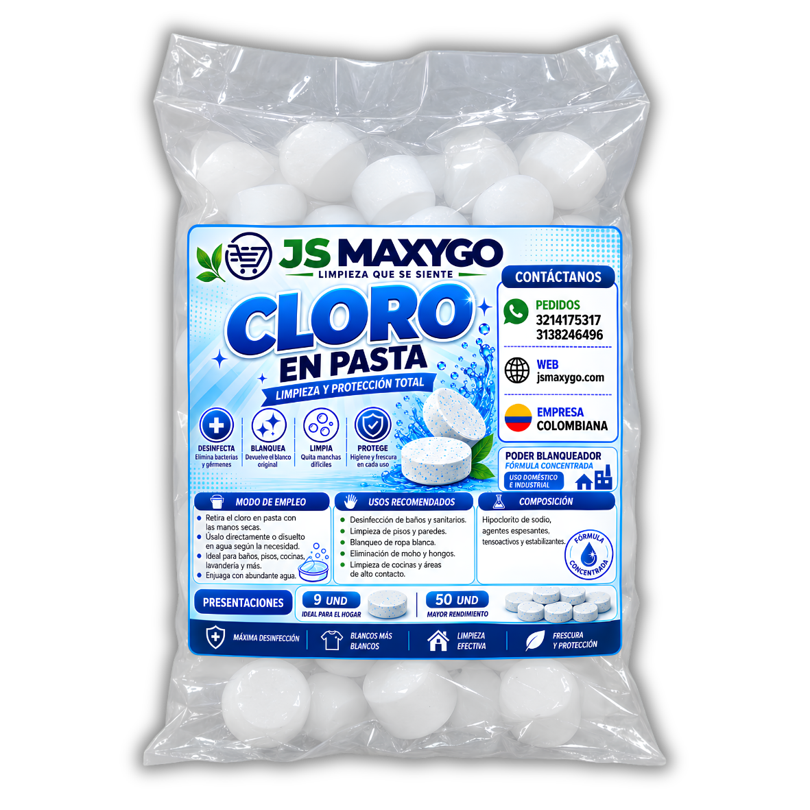Cloro en Pasta