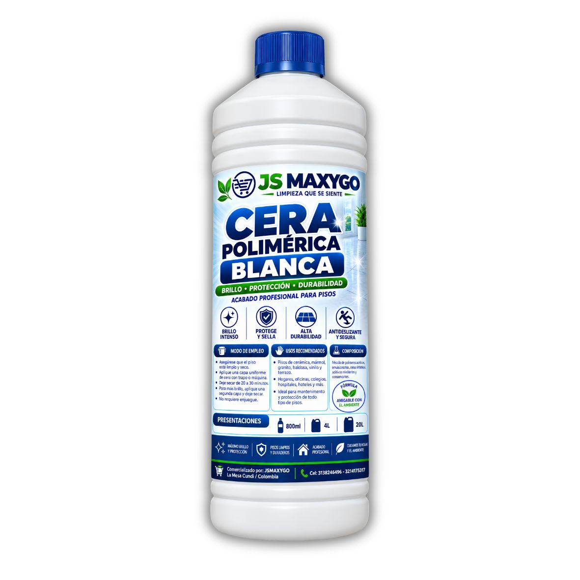 Cera Polimérica Roja/Blanca Para Pisos