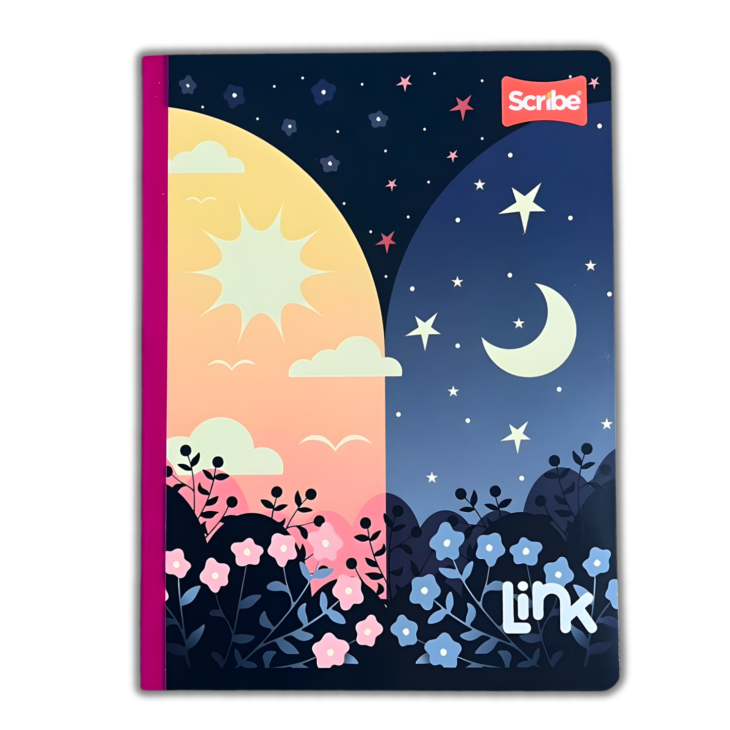 Cuaderno Cosido Link 100 Hojas Niña Sticker