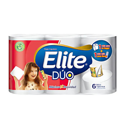 PAPEL HIGIENICO ELITE DUO TH 6 ROLLOS