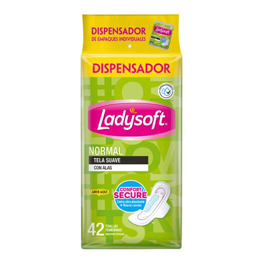 LADYSOFT NORMAL CON ALAS X42 UND DISPENSADOR