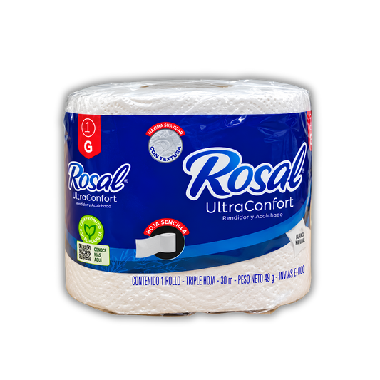 Papel Higiénico Rosal UltraConfort – 1 Rollo