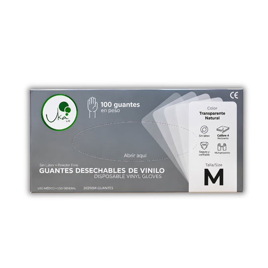 Guantes Desechables de Vinilo – Talla M