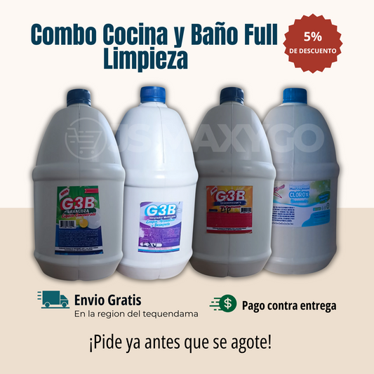 Combo Cocina y Baño Full Limpieza – ¡Poder para las zonas difíciles!