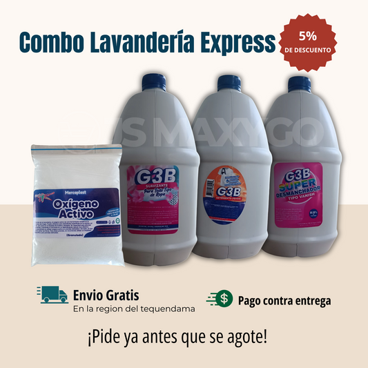Combo Lavandería Express – ¡Ropa impecable siempre!