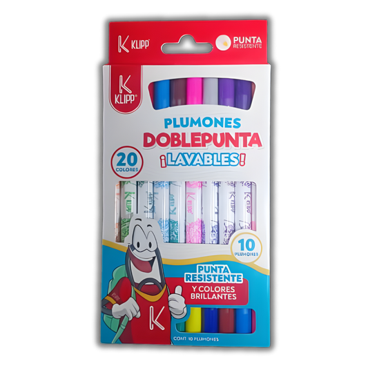 Plumones Doble punta *20