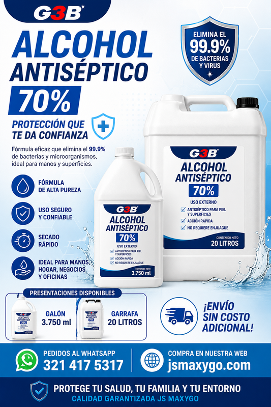 Alcohol Antiseptico al 70%