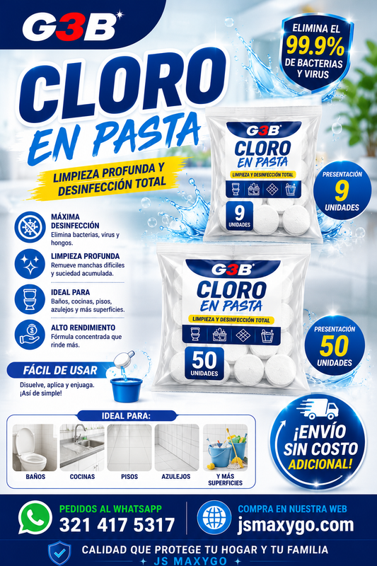 Cloro en Pasta