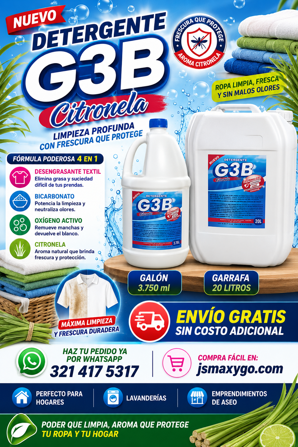 Detergente Liquido Citronela