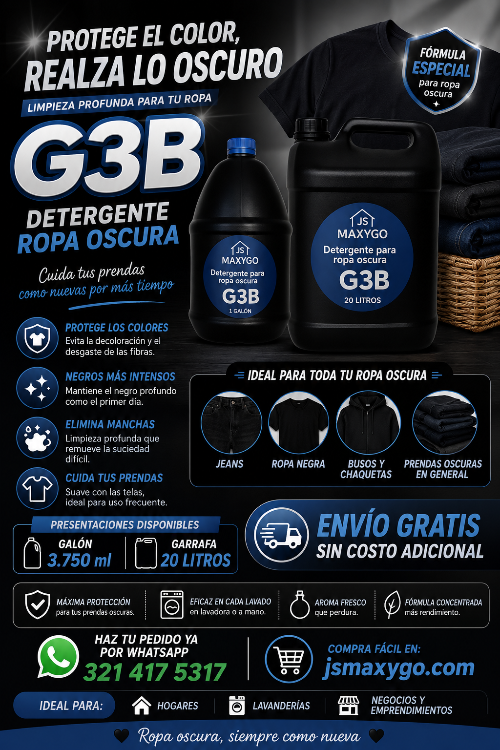 Detergente Ropa Oscura