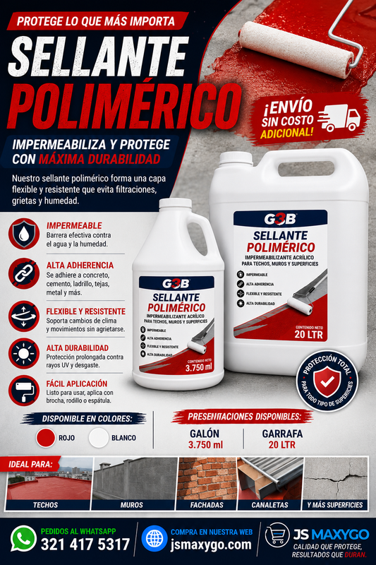 Sellante Polimérico Blanco/Rojo